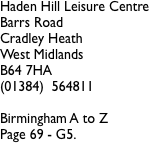 Haden Hill Leisure Centre